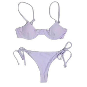 Zaful Lilac Tie-Side Bikini Set